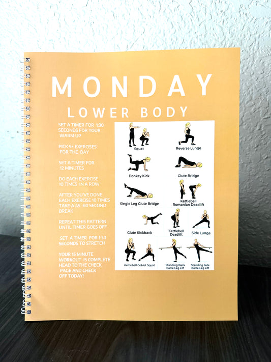 15 minute workout guide + journal